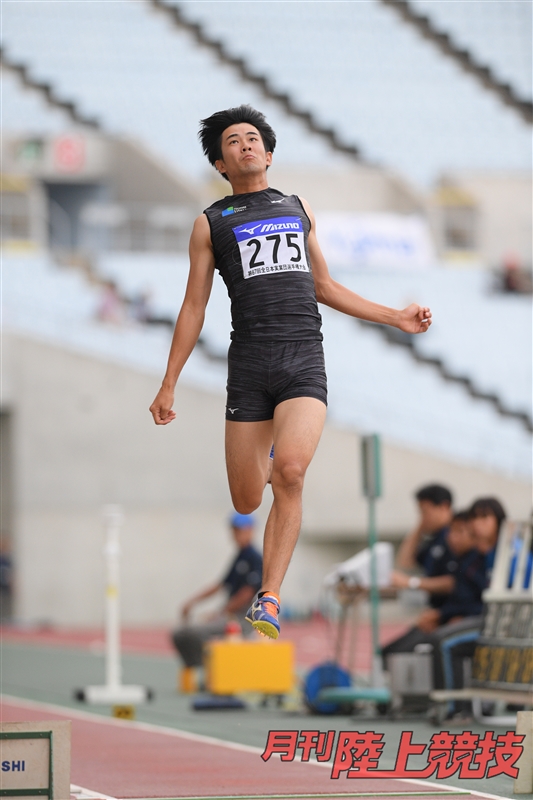 走幅跳 佐久間滉大の現在地 1351日ぶりの 自分超え 月陸online 月刊陸上競技