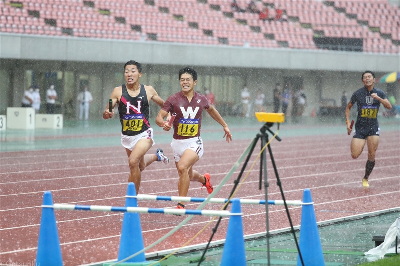 【4×400ｍR 】日大が20年ぶりV 早大との死闘を制す／日本IC