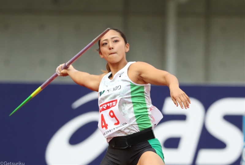 【やり投】佐藤友佳が59ｍ32で初優勝 北口を2cm差で抑える／日本選手権