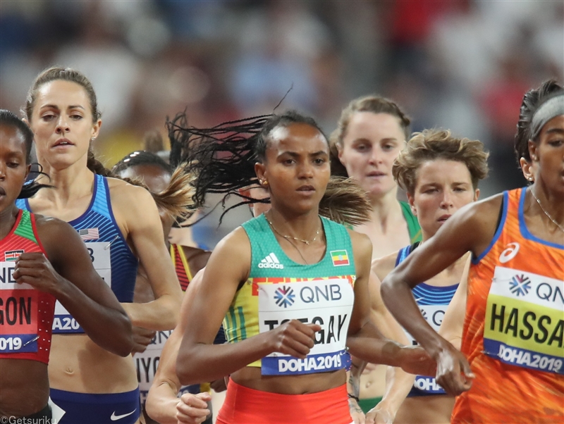 19年ドーハ世界陸上女子1500ｍ銅エチオピアのツェガイが4分02秒35で五輪参加標準を突破