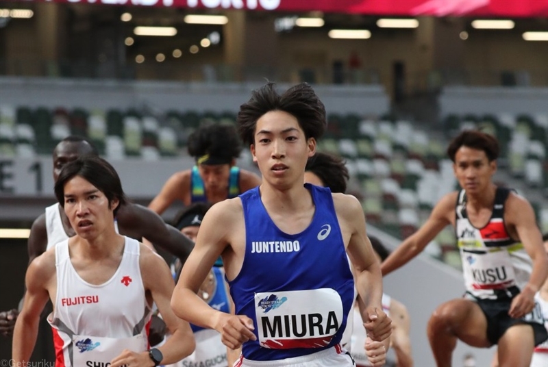 順大・三浦龍司が3000ｍ障害で18年ぶり日本新！東京五輪参加標準突破「ビックリで素直にうれしい」／東京五輪テストイベント