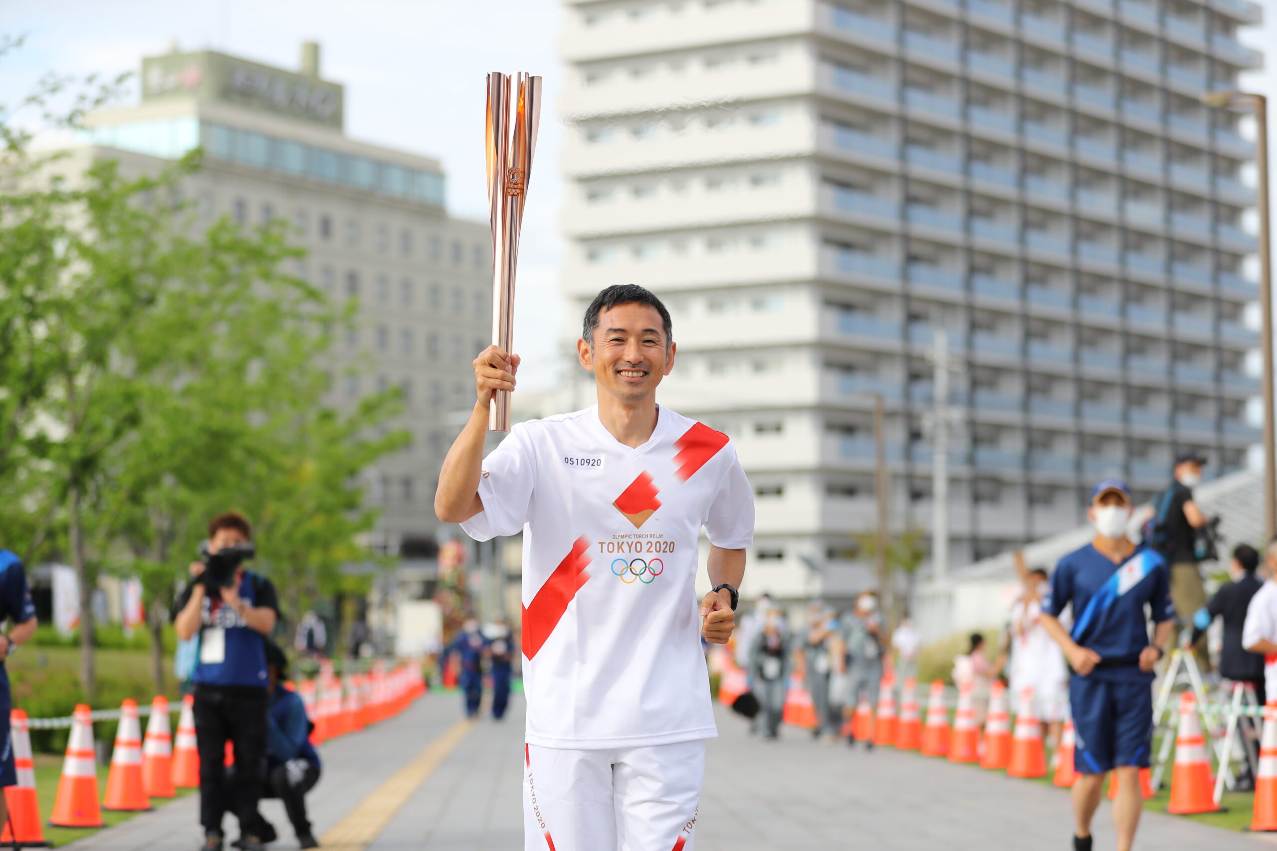 広島県でオリンピアンの為末大さんが聖火ランナー務める