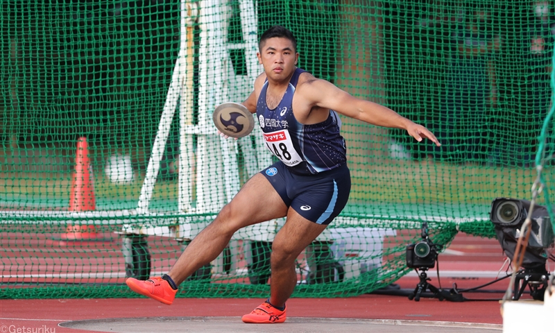 男子円盤投・幸長慎一が60ｍ69の日本歴代３位＆学生新記録／徳島県チャレンジ記録会