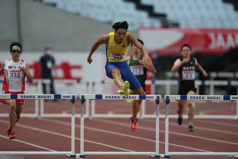 激戦の男子400ｍＨ安部、黒川、山内、豊田の参加標準記録突破勢が順当に明日の決勝へ！3位以内で五輪代表決まる／日本選手権