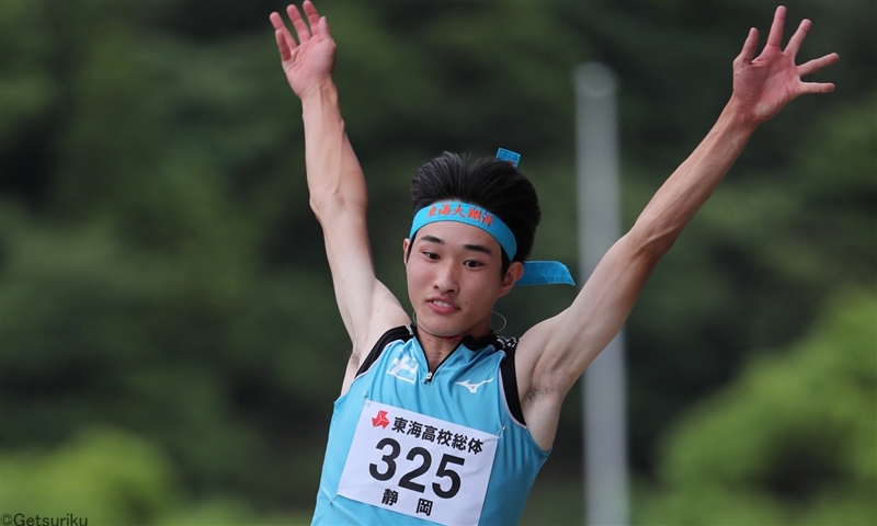 2年生・深沢瑞樹が7ｍ66でハイレベルの男子走幅跳を制す！／ＩＨ東海大会