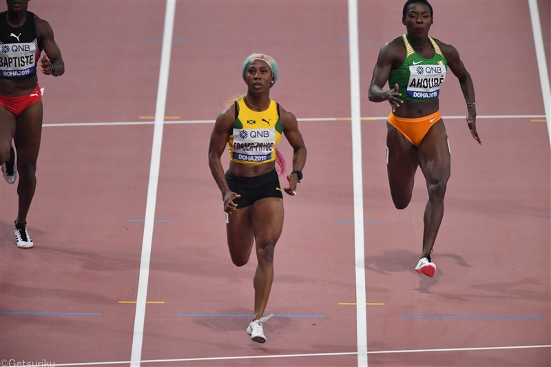 34歳のs A フレイザー プライス100ｍ世界歴代2位の10秒63 9年ぶり自己新で東京五輪に照準 月陸online 月刊陸上競技