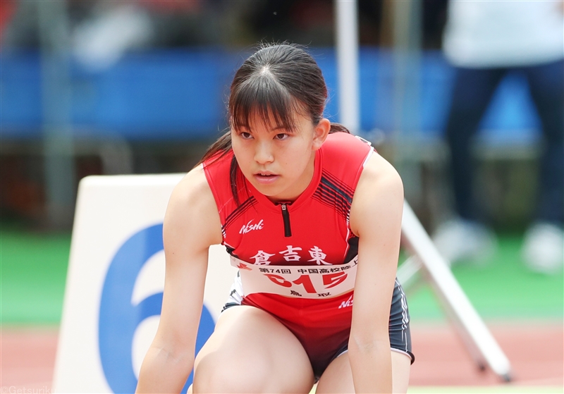 今季高校リストトップの角良子が11秒84で100ｍ制す「日本選手権で決勝に残りたい」／ＩＨ中国大会