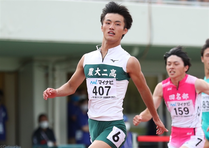 栁田大輝10秒31で高校最速！ 東京五輪代表合宿で芽生えた通過点の意識／福井IH