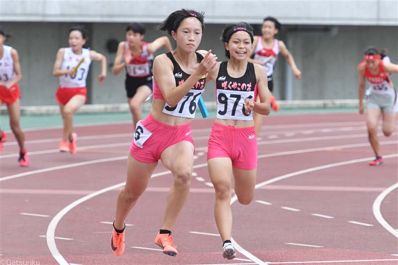 100ｍは男子が年綱、女子は小針がトップ 　女子200ｍ1位の島田は4×100ｍリレーでも首位／全日本中学通信陸上