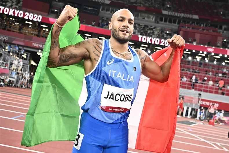 最速はジェイコブス!!欧州新の9秒80でイタリア初の金メダル 中国の蘇は6位