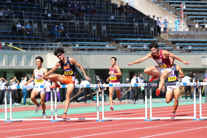 400ｍＨ五輪代表対決は早大・山内が黒川抑え悲願の頂点！早大は男女6人決勝進出／日本IC