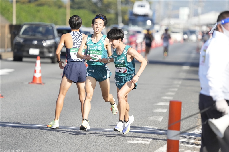 青学大・岸本大紀が復活の走り！3区で日本人トップの区間3位で2つ順位を上げる／全日本大学駅伝