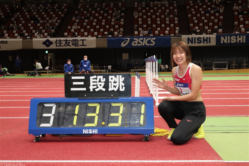 女子三段跳・森本麻里子が13ｍ31！23年ぶり室内日本新／日本選手権室内