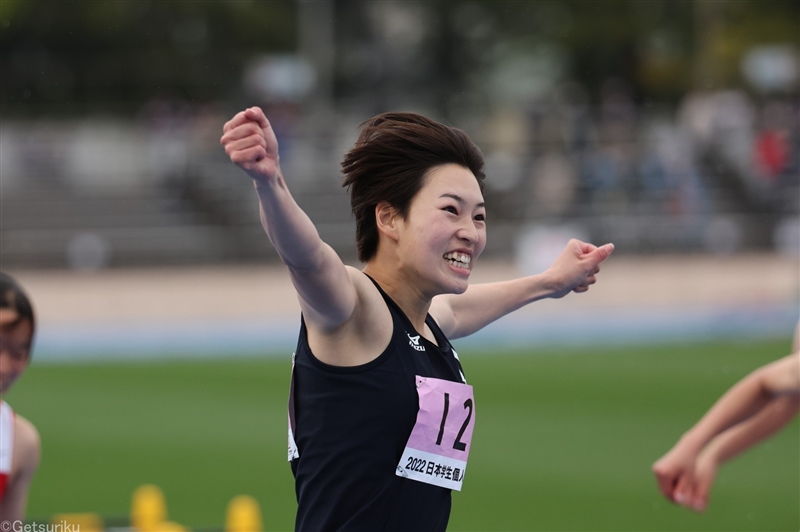 100mH好調の玉置菜々子が13秒30でV！東京五輪ボランティアの経験生かし成長／学生個人