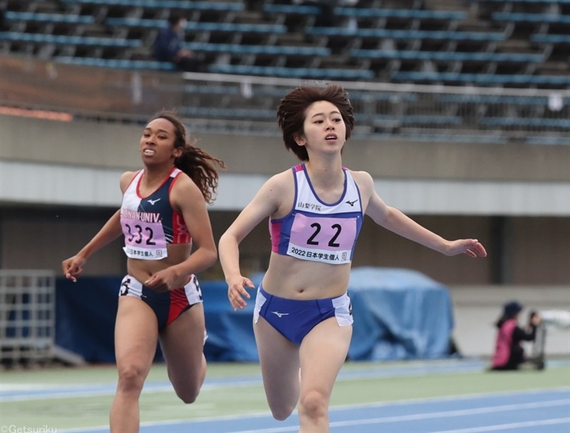 女子200ｍ青野朱李がV！17年IH女王が復活遂げる「悔しい思いしてきた」／学生個人