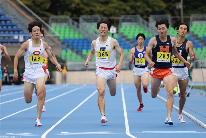 松本純弥が男子800mV！「優勝することだけを考えた」中大・金子魅玖人との競り合い制す／学生個人