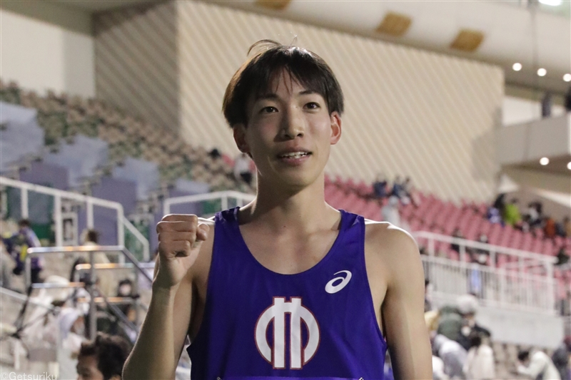 三浦龍司が猛烈スパートで五輪代表・松枝博輝を逆転 強風のなか5000ｍを13分32秒42で制す／織田記念