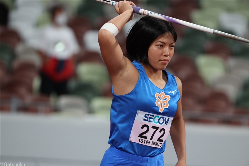 女子やり投・村上碧海が56m30で1年生優勝！ U20日本歴代10位の好記録／関東IC