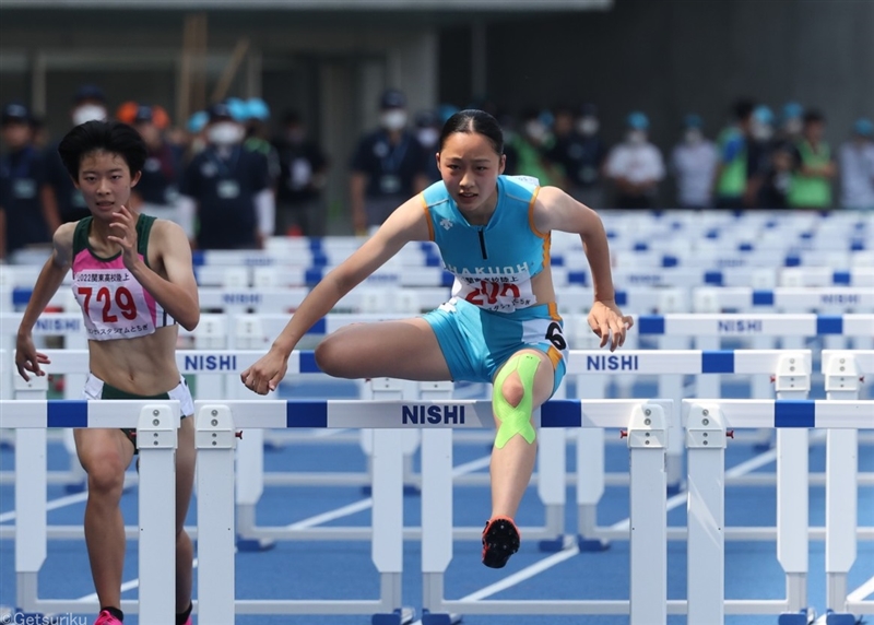 100m H・中里百葉 13秒68でV！ 全中チャンピオンが復活の走り「今回より速いタイムを」／IH北関東