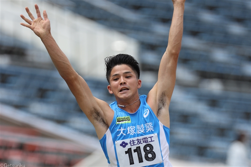 走幅跳・津波響樹が7ｍ92で優勝も世界陸上に届かず「悔しいです」／布勢スプリント