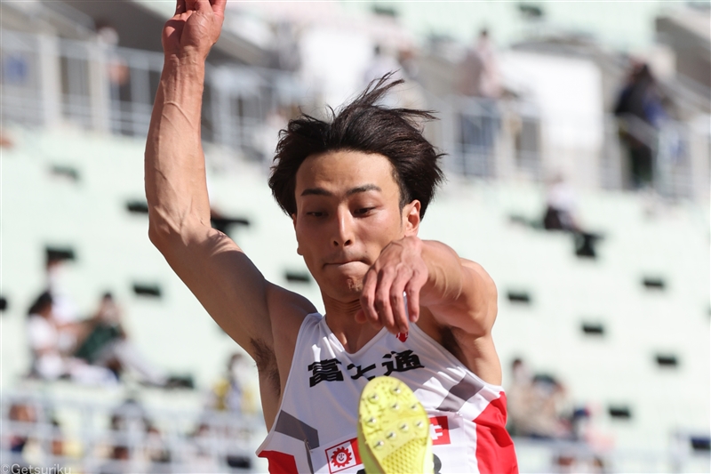 橋岡優輝8ｍ27！世界選手権標準突破で代表一発内定「久しぶりに良い跳躍できた」／日本選手権