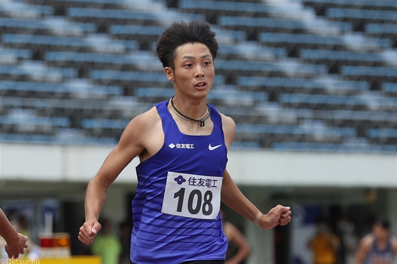 200ｍ日本選手権王者の上山紘輝が20秒52でV「世界陸上で自分の力出したい」／布勢スプリント