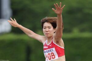 女子三段跳は日本選手権王者の森本麻里子が貫禄勝ち秋に向け「スピードとパワーつけたい」／布勢スプリント