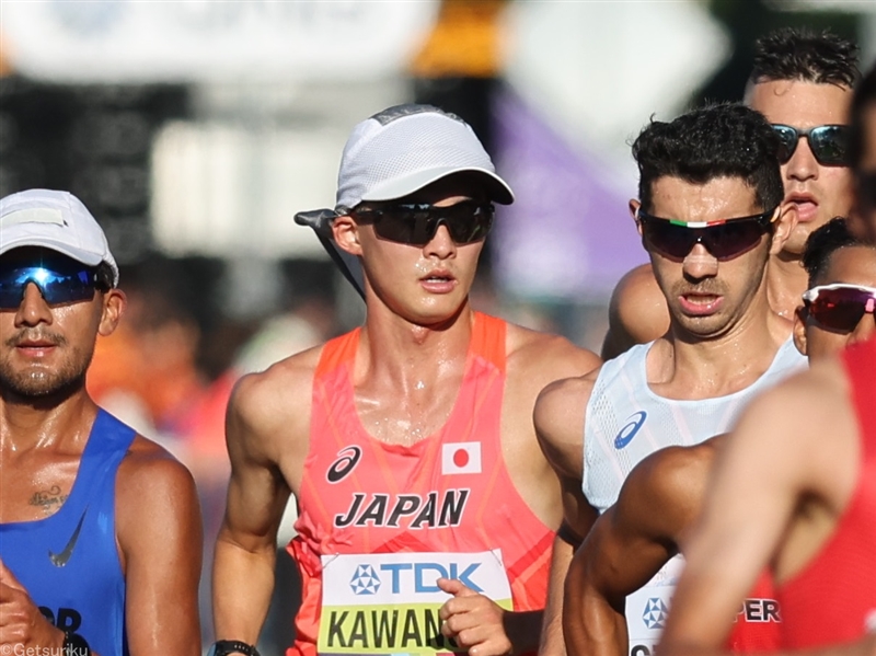 男子35km競歩で川野将虎が日本最高タイムの2時間23分15秒で銀！日本勢最多タイ4個目のメダル！／世界陸上