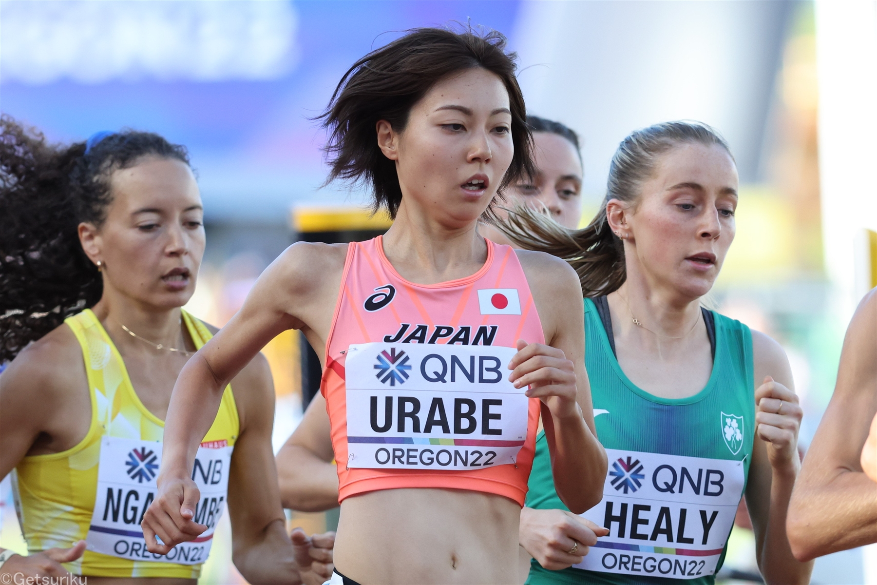 女子1500ｍの卜部蘭は4分14秒82で予選1組14着 準決勝進出はならず／世界陸上