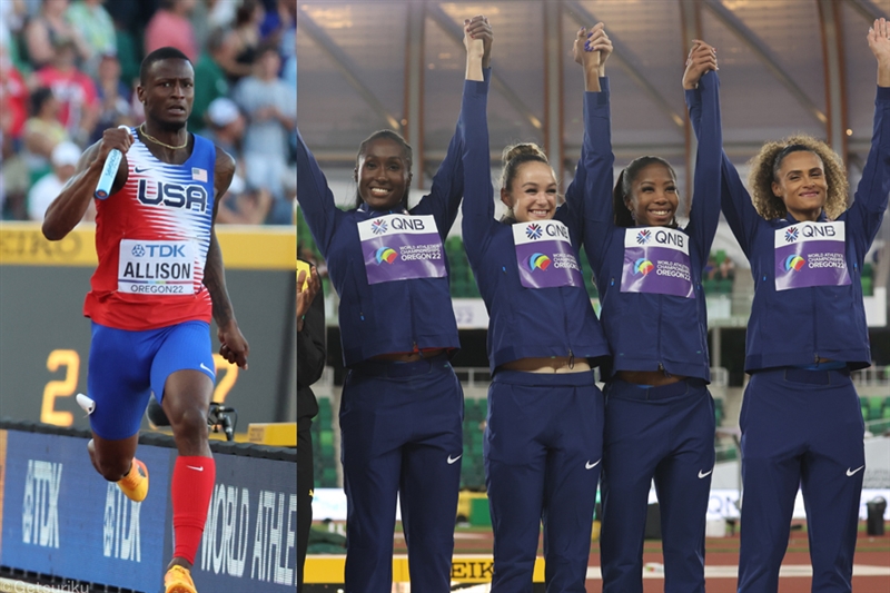 米国が4×400ｍＲ2大会連続男女Ｖ！！女子は3連覇でフェックスに14個目の金メダル！／世界陸上