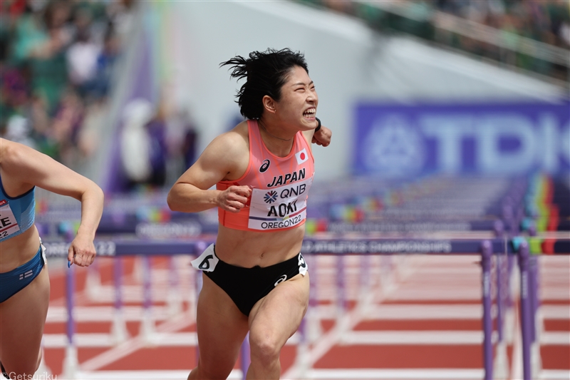 女子100ｍHの青木益未が予選13秒12で準決勝進出 2台目でバランス崩すも持ち直してプラス通過／世界陸上