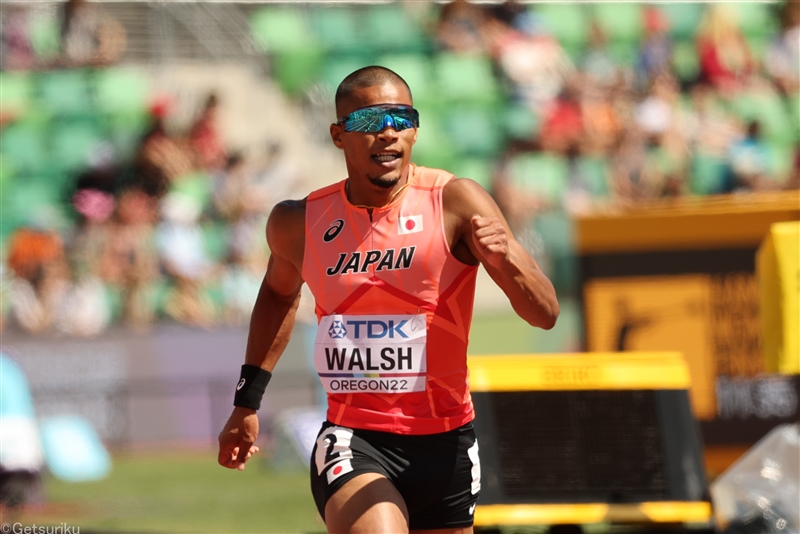 400ｍ予選ウォルシュ・ジュリアンは45秒90で4着 着順通過ならず準決勝進出は結果待ち／世界陸上