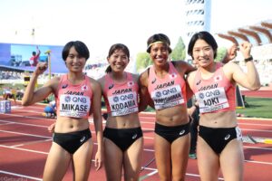 11年ぶり出場で43秒33の日本新刻んだ女子4継カルテット「今後は決勝に残ることが目標」／世界陸上
