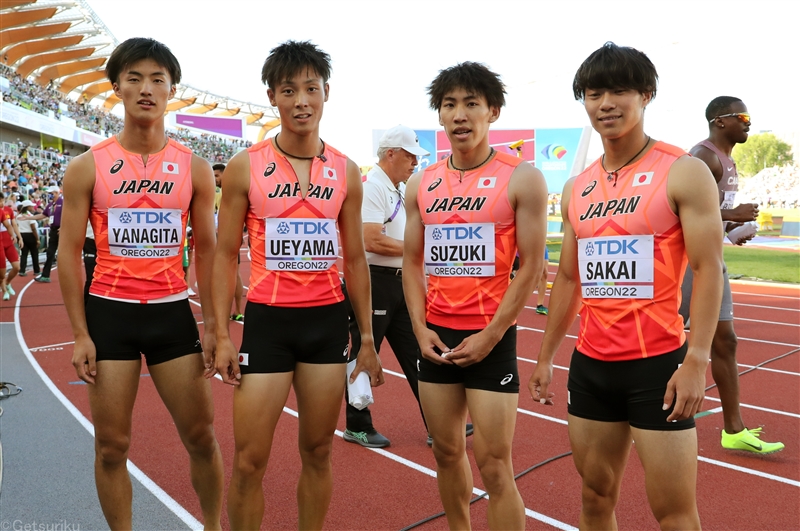 日本男子400mリレー38秒78で予選4着フィニッシュながら失格！「東京五輪途中棄権」からほろ苦い再出発／世界陸上