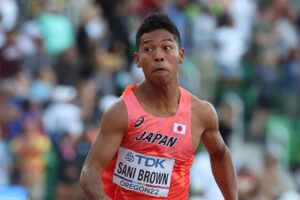 サニブラウン男子100m10秒06で7位入賞！！日本人初の大舞台で力走！／世界陸上