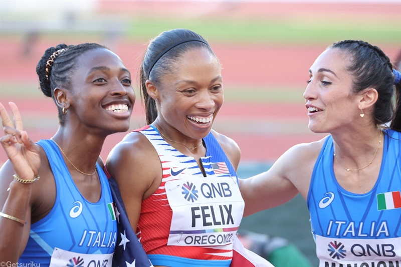 「チームのため、断る理由はない」米国のアリソン・フェリックスが再びの“ラストラン” 女子4×400ｍリレーに出場／世界陸上