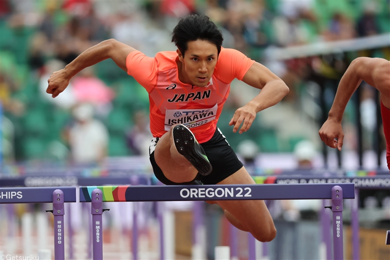 予選突破の男子110ｍＨ・石川周平 「嬉しさ半分、驚き半分。準決勝で自己新を目指す」／世界陸上