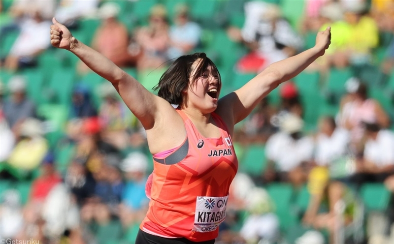 北口榛花 1投目に64m32！全体トップで決勝進出 DL日本人初優勝の貫禄見せる／世界陸上