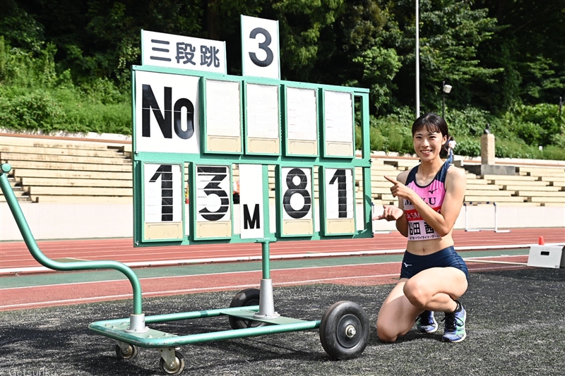 三段跳・船田茜理が日本歴代2位＆学生新の13ｍ81！「もっと跳べる感覚ある」／トワイライトゲームス