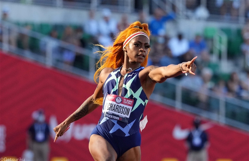 女子100mはリチャードソンが10秒82でV 男子100mのチャールストンは全米初制覇！／全米選手権