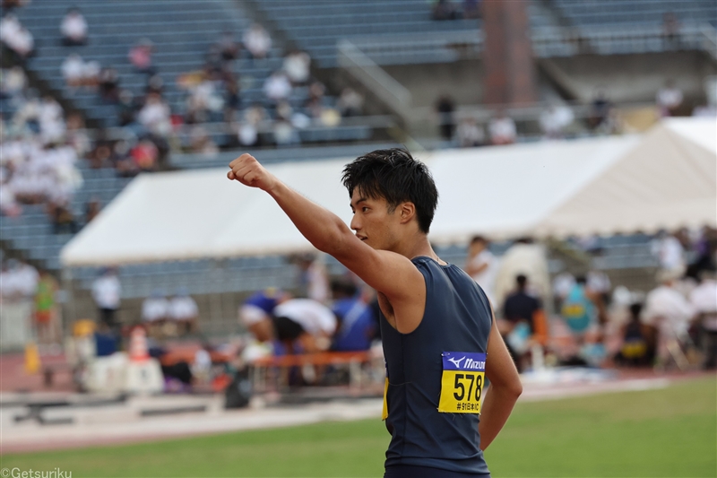 栁田大輝「緊張しました」初日本インカレ4継で激走 来年は「個人で世界陸上」／日本IC