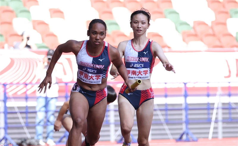 女子400ｍリレー・甲南大が学生歴代3位の44秒74！男子は早大が2種目トップ！4継で洛南が高校歴代2位！／日本選手権リレー