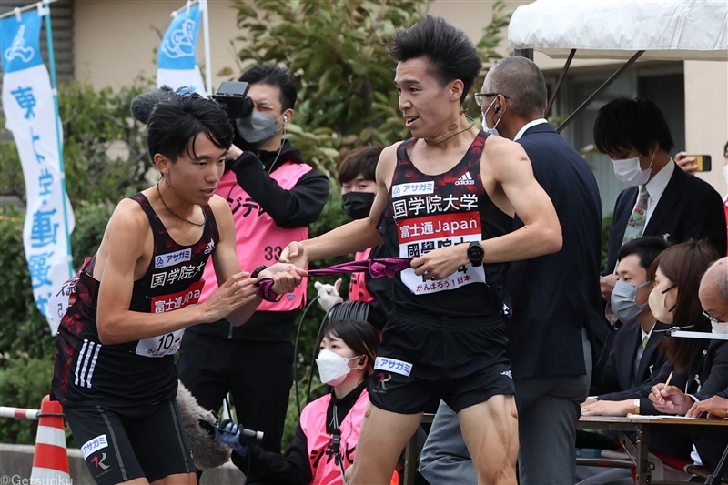 【出雲駅伝】國學院大が目標達成の2位!「勝負区間」の4区・中西大翔が区間賞で主将の意地「全日本と箱根は優勝を目指したい」