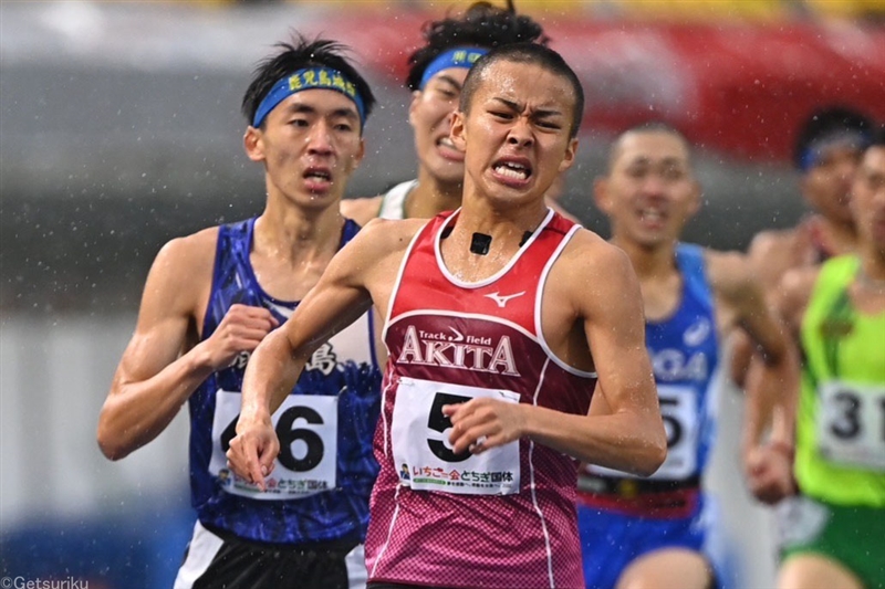 大野聖登がインターハイに続く戴冠 「高校最後の800mだったので感謝の気持ちを込めて走りました」／栃木国体