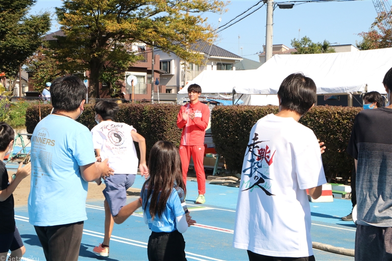 橋岡優輝が川崎フロンターレ・コラボイベントに参加 走幅跳の魅力伝え「まずは競技を認知してもらうのが大切」