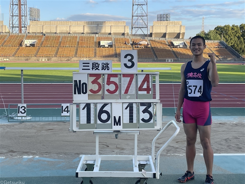 宮尾真仁16ｍ13！男子三段跳で9年ぶり高校新 洛南勢が4×100ｍＲに続き2日連続の新記録