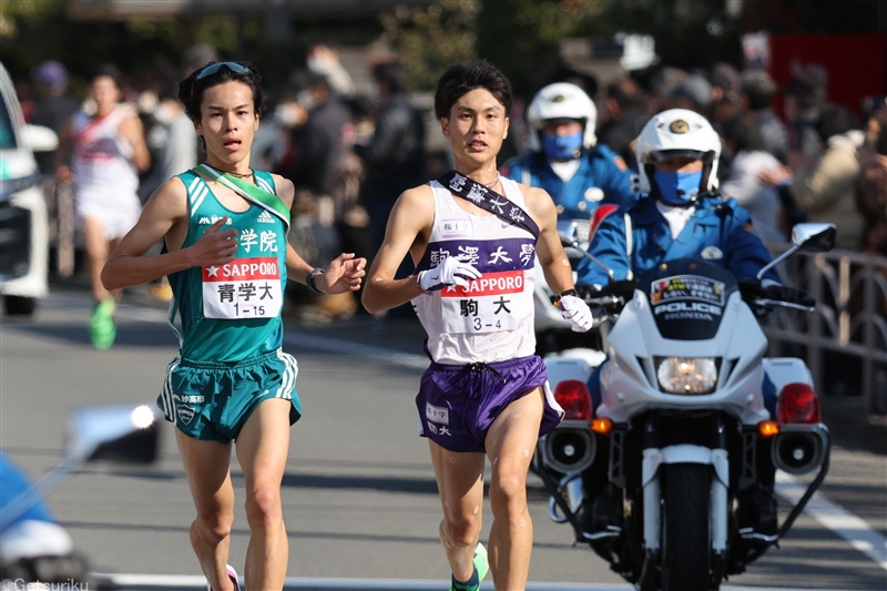 駒大が4区・鈴木芽吹で首位浮上！青学大が2位、3位は中大 東京国際大・ヴィンセントが8人抜きで4位浮上／箱根駅伝