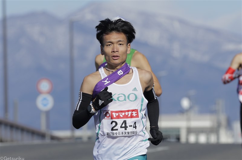 好調Kaoの池田耀平が1時間1分29秒でトップ！「マラソンに向けいいレース」／大阪ハーフ