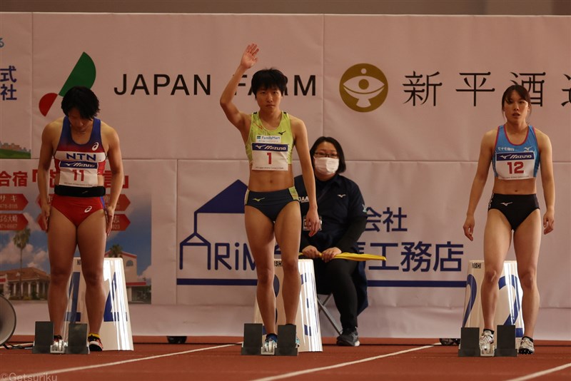 五輪代表・鶴田玲美が女子60m7秒49で貫禄勝ち！「基本に帰って泥臭く練習してきた」／JAG大崎