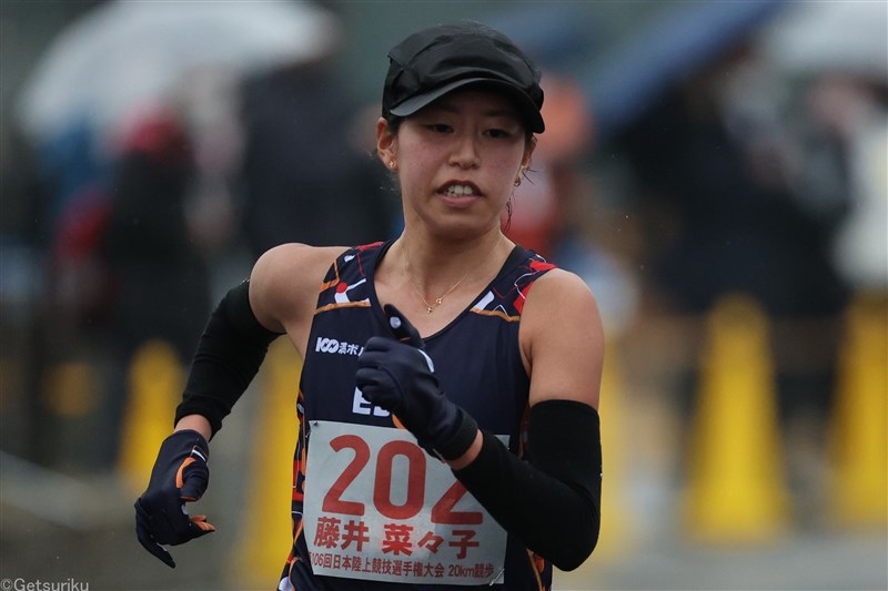 藤井菜々子が2年ぶり2度目の制覇「思ったよりも寒く感じた」連覇を目指した岡田が2位／日本選手権20km競歩